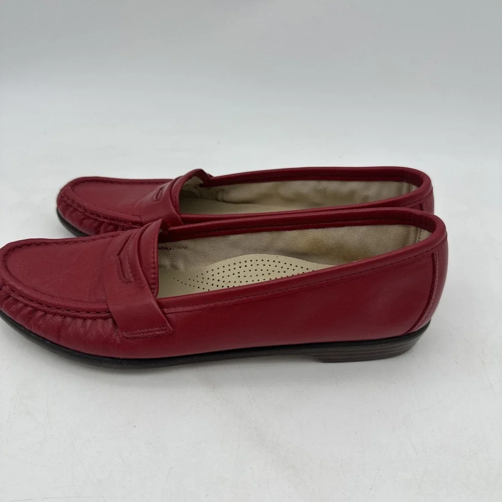 SAS Tri-pad‎ Comfort Red Leather Loafer  Size 8.5 S D2 Model 172679